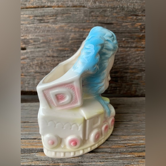 Vintage Mid Century Nursery planter Big eyed Bear Pastel kitsch Big Eyes Rubens - Picture 3 of 11